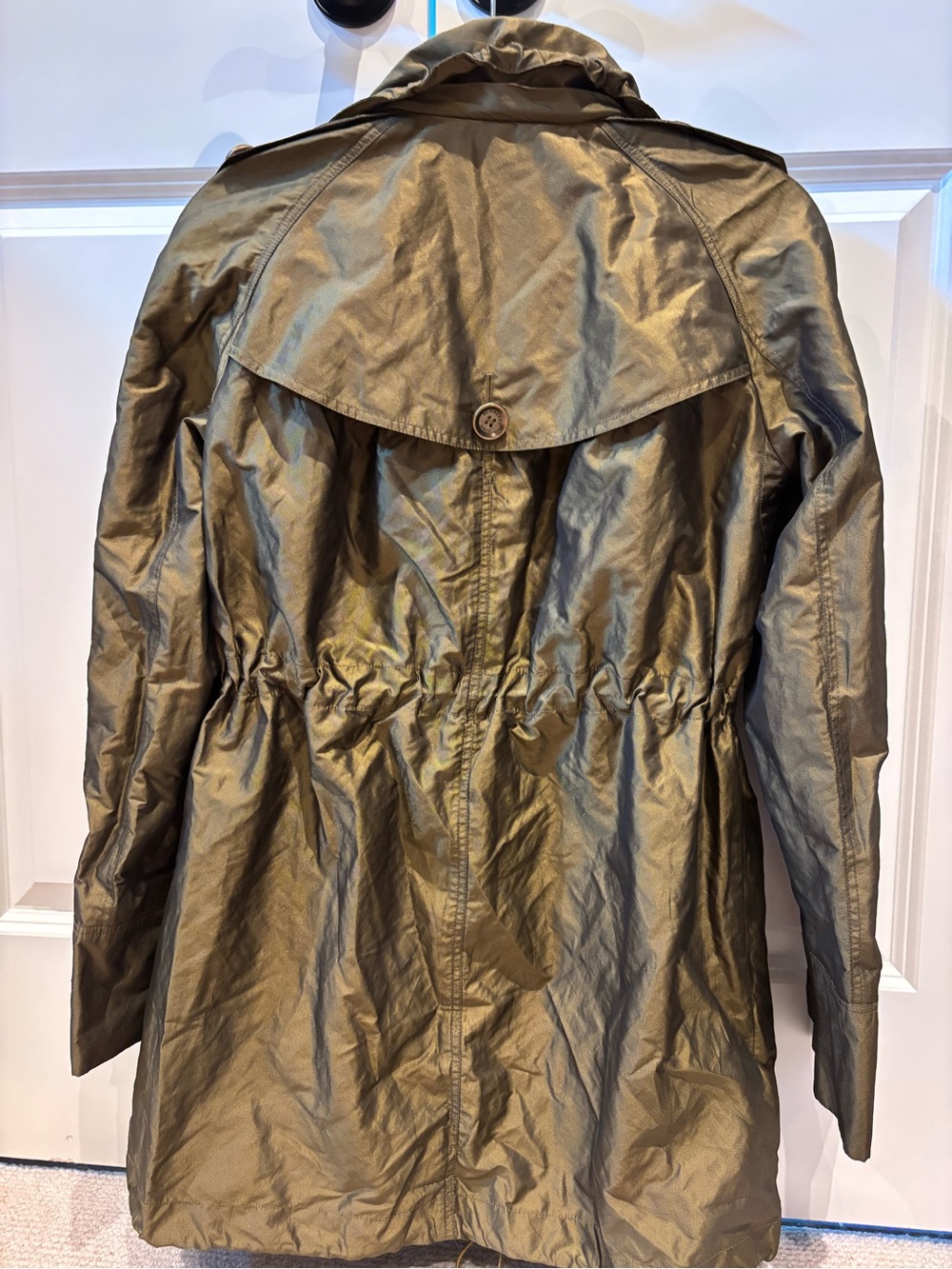 Burberry Brit Women's Olive Green / gold sheen Lightweight utility jacket - Picture 14 of 16
